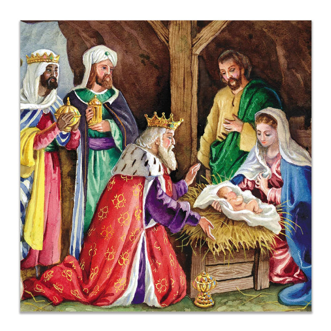 Charity Christmas Cards – Religious Nativity Scene Design, Pack of 6