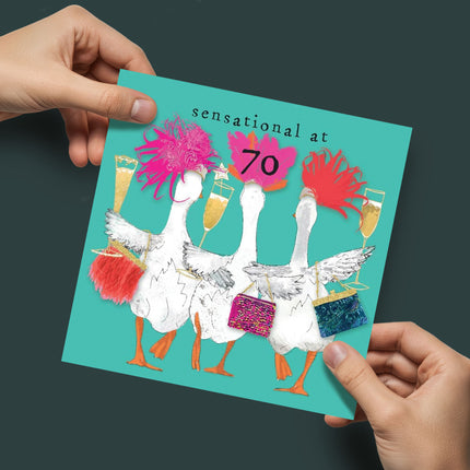 70th Birthday Card for Her – Fun Design