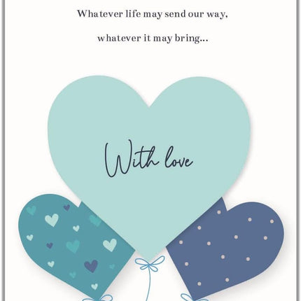 Anniversary Card for Husband – Love Heart Balloons Design with Foil Details