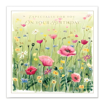 Birthday Card for Women – Wildflower Meadow Floral Design