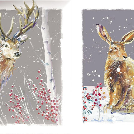 Charity Christmas Cards – Stag & Hare Winter Woodland Design Pack