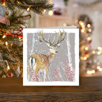 Charity Christmas Cards – Stag & Hare Winter Woodland Design Pack