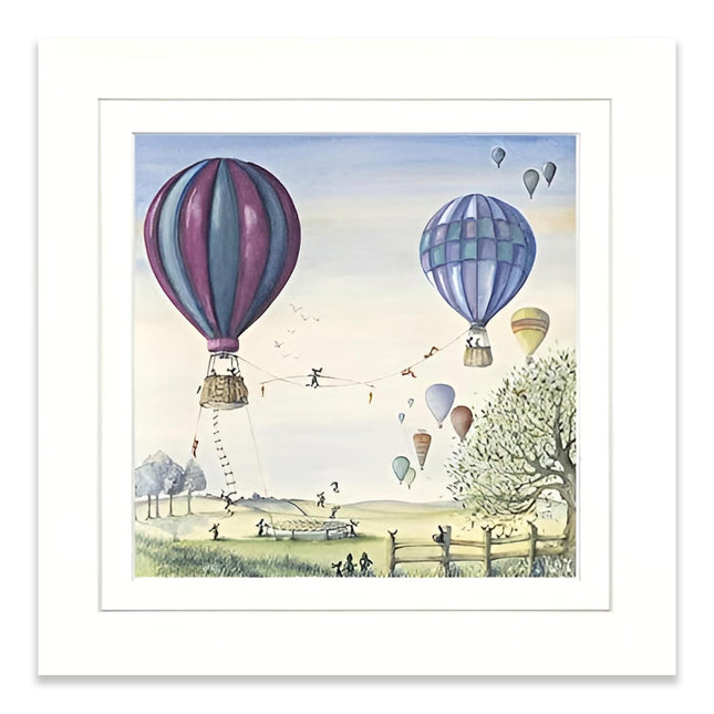 ‘Bunny Balance’ Framed Print by Catherine J Stephenson