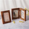 Brown Shabby Chic Wooden Photo Frame - 6x4 Inch Standing Frame
