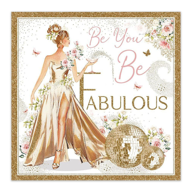 Birthday Card for Her – Glamorous 'Be Fabulous' Design