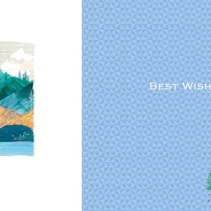 Birthday Card for Men – Mountain Scenic Foil Design