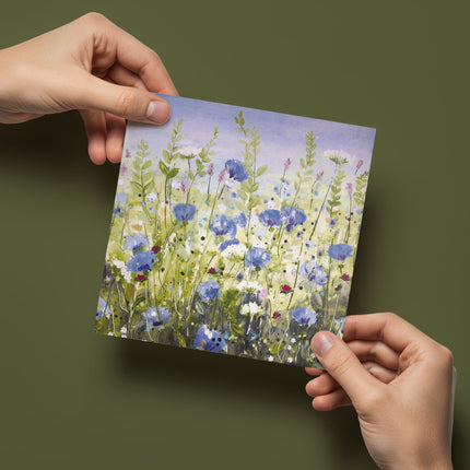 Blank Notecards – Noel Tatt Floral Wildflower Meadow Design, Pack of 6