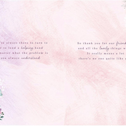 Birthday Card for Special Friend – Floral Afternoon Tea Design with Foil Details