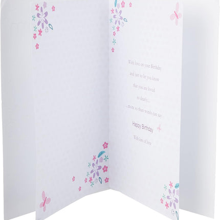 Birthday Card for Mum – Floral Butterflies Design