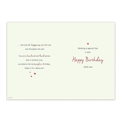 Birthday Card for Son – Red Sports Car Design