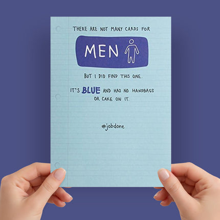 Funny Birthday Card for Men – Humorous Blue Design
