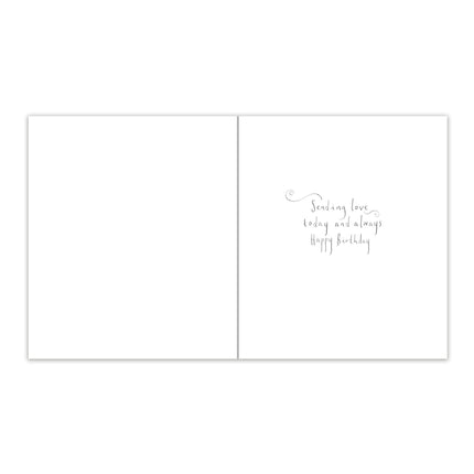 Birthday Card for Sister – Elegant Dress Design Embossed Finish