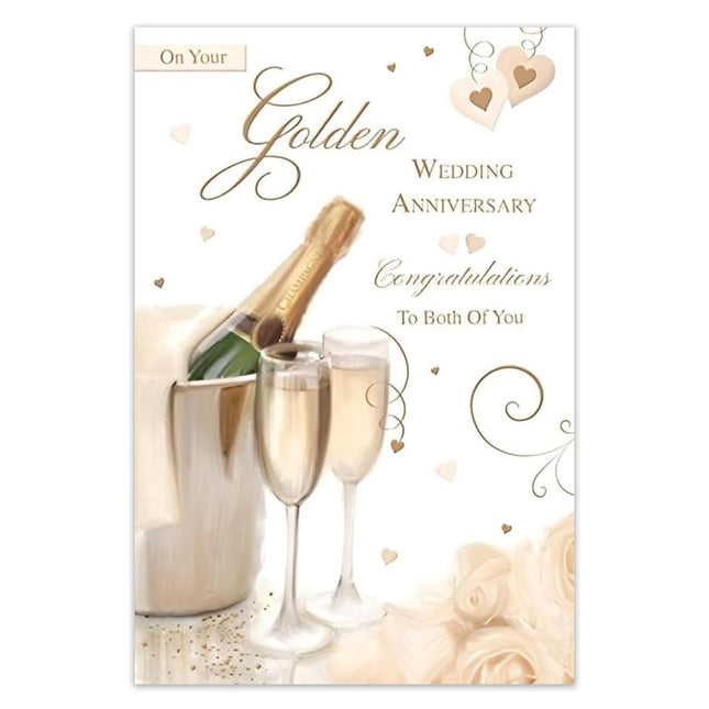 Anniversary Card for Golden Wedding – Sentimental Verse Design