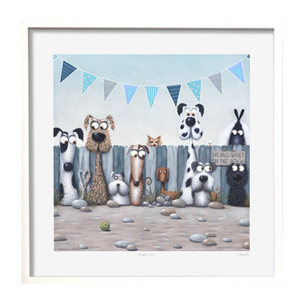 ‘No Ball Games' Framed Print by Simon Clarke