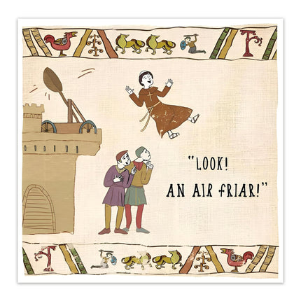 Funny Birthday Card – Medieval Friar Joke Design