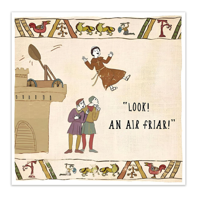 Funny Birthday Card – Medieval Friar Joke Design