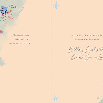 Birthday Card for Son-In-Law – Artistic Present Hamper Design